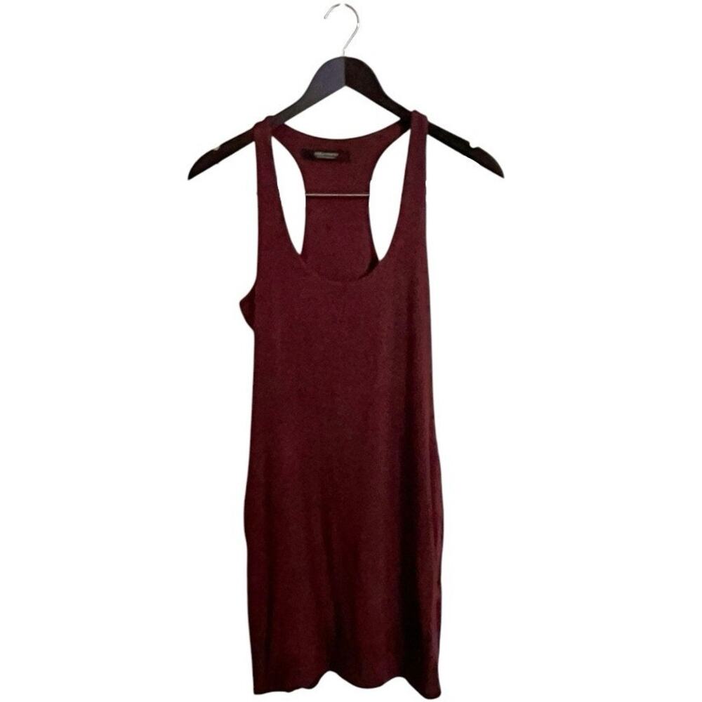 Naked Wardrobe Baby Mama Brown Knit Tank Mini Dress Size M3